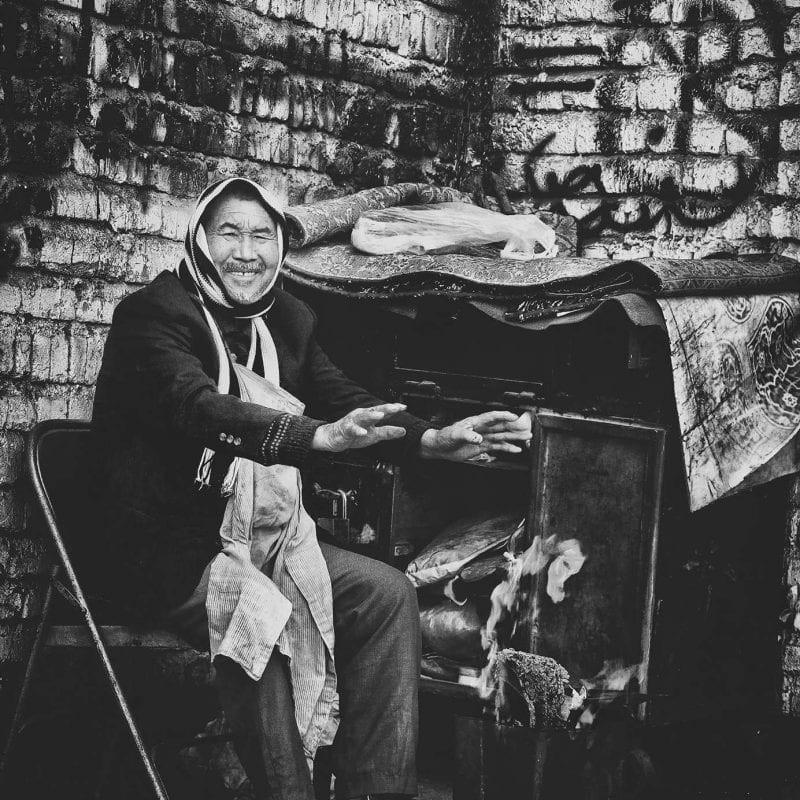 A Homeless Man Smiling